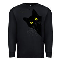 Black black cat day halloween black cat meow Premium Sweatshirt - tuanDangUi