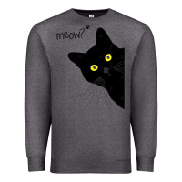 Charcoal Heather black cat day halloween black cat meow Premium Sweatshirt - tuanDangUi
