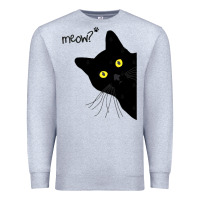 Heather Grey black cat day halloween black cat meow Premium Sweatshirt - tuanDangUi