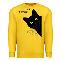 Black Cat Day Halloween Black Cat Meow Premium Sweatshirt | Teevron