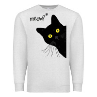Oatmeal Heather black cat day halloween black cat meow Premium Sweatshirt - tuanDangUi