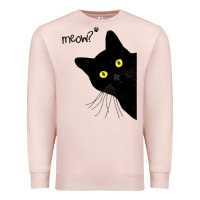 Pale Pink black cat day halloween black cat meow Premium Sweatshirt - tuanDangUi