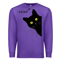 Purple black cat day halloween black cat meow Premium Sweatshirt - tuanDangUi