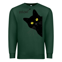 Sports Green black cat day halloween black cat meow Premium Sweatshirt - tuanDangUi