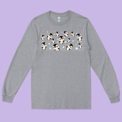 Cute Penguin Long Sleeve Tee Designed By Tumblerdesignbyshophia