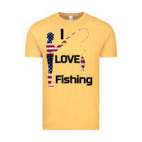 Vintage Mustard I love fishing Vintage Tee - Bettercallsaul