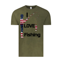 Vintage Olive I love fishing Vintage Tee - Bettercallsaul