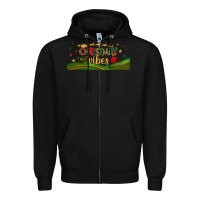 Black christmas vibes libbey glass Zipper Hoodie - BundleAndBundleShop