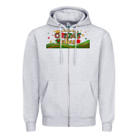 Heather Grey christmas vibes libbey glass Zipper Hoodie - BundleAndBundleShop