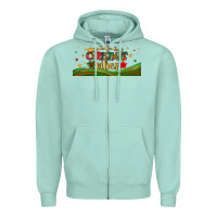 Seafoam christmas vibes libbey glass Zipper Hoodie - BundleAndBundleShop