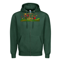 Sports Green christmas vibes libbey glass Zipper Hoodie - BundleAndBundleShop