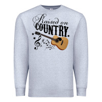 Heather Grey Raised On Country Country Life Country Music Lover Premium Sweatshirt - tuanDangUi