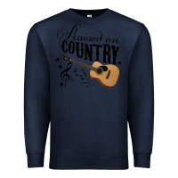 Navy Raised On Country Country Life Country Music Lover Premium Sweatshirt - tuanDangUi