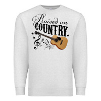 Oatmeal Heather Raised On Country Country Life Country Music Lover Premium Sweatshirt - tuanDangUi