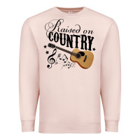 Pale Pink Raised On Country Country Life Country Music Lover Premium Sweatshirt - tuanDangUi