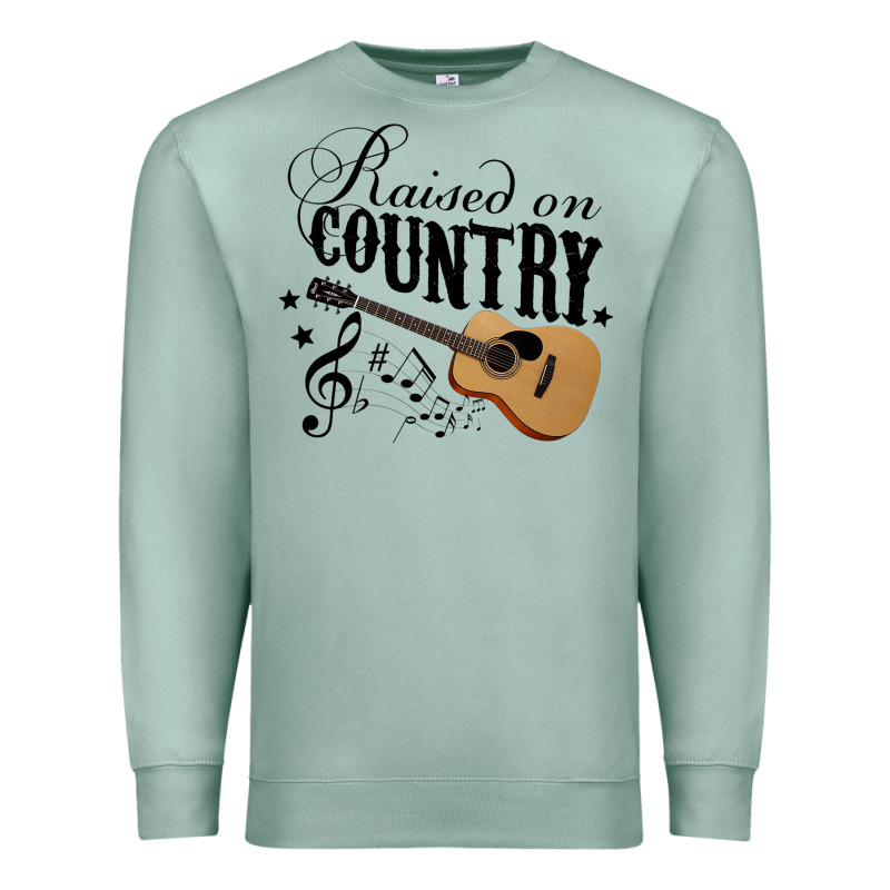 Raised On Country Country Life Country Music Lover Premium Sweatshirt by tuanDangUi | Teevron