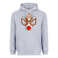 Heather Grey Coffee  Animal Heavyweight Hoodie - CowhideDigitalArt