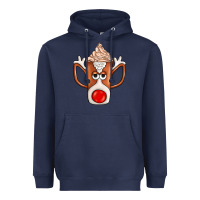 Navy Coffee  Animal Heavyweight Hoodie - CowhideDigitalArt