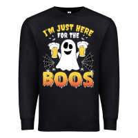 Black i'm just here for the boos halloween costume gift Premium Sweatshirt - tuanDangUi