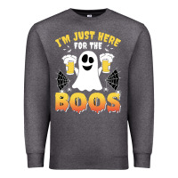 Charcoal Heather i'm just here for the boos halloween costume gift Premium Sweatshirt - tuanDangUi