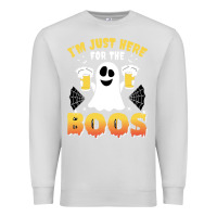Dove Grey i'm just here for the boos halloween costume gift Premium Sweatshirt - tuanDangUi