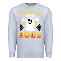 Heather Grey i'm just here for the boos halloween costume gift Premium Sweatshirt - tuanDangUi