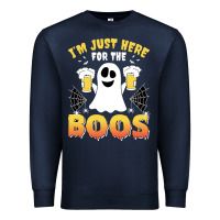 Navy i'm just here for the boos halloween costume gift Premium Sweatshirt - tuanDangUi