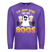 Purple i'm just here for the boos halloween costume gift Premium Sweatshirt - tuanDangUi