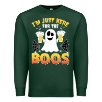 Sports Green i'm just here for the boos halloween costume gift Premium Sweatshirt - tuanDangUi