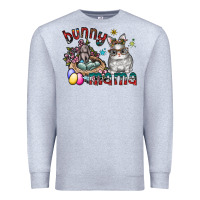 Heather Grey Bunny mama Premium Sweatshirt - CowhideDigitalArt