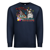 Navy Bunny mama Premium Sweatshirt - CowhideDigitalArt