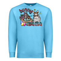 Ocean Blue Bunny mama Premium Sweatshirt - CowhideDigitalArt