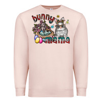 Pale Pink Bunny mama Premium Sweatshirt - CowhideDigitalArt