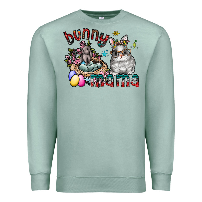 Bunny Mama Premium Sweatshirt by CowhideDigitalArt | Teevron