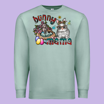 Bunny Mama Premium Sweatshirt Designed By Cowhidedigitalart