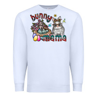 White Bunny mama Premium Sweatshirt - CowhideDigitalArt