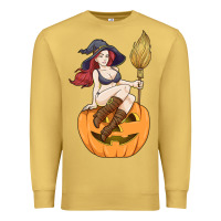 Antique Gold sexy witch halloween costume blackcraft pumpkin wi Premium Sweatshirt - tuanDangUi
