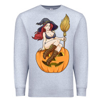 Heather Grey sexy witch halloween costume blackcraft pumpkin wi Premium Sweatshirt - tuanDangUi
