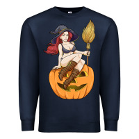 Navy sexy witch halloween costume blackcraft pumpkin wi Premium Sweatshirt - tuanDangUi