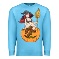Ocean Blue sexy witch halloween costume blackcraft pumpkin wi Premium Sweatshirt - tuanDangUi