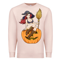 Pale Pink sexy witch halloween costume blackcraft pumpkin wi Premium Sweatshirt - tuanDangUi