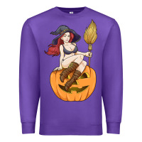Purple sexy witch halloween costume blackcraft pumpkin wi Premium Sweatshirt - tuanDangUi