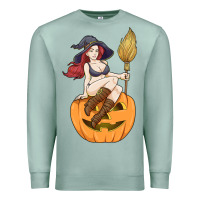 Seafoam sexy witch halloween costume blackcraft pumpkin wi Premium Sweatshirt - tuanDangUi