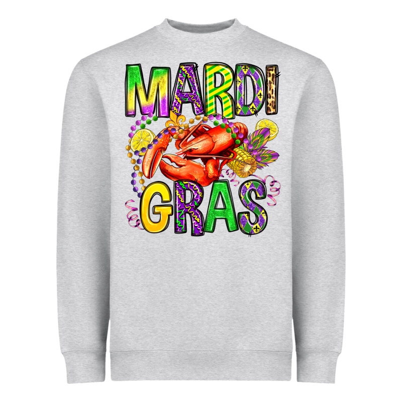 Mardi Gras Crawfish Olivia Heavyweight Sweatshirt by OliviaCreatesArt | Teevron