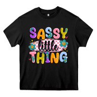 Black sassy little thing Heavy Core Tee - MaliasSmallBusiness