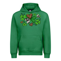 Emerald western st patricks day shamrocks and hearts Urban Hoodie - Artiststas