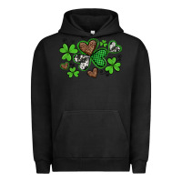 Pigment Black western st patricks day shamrocks and hearts Urban Hoodie - Artiststas