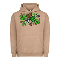Pigment Burro western st patricks day shamrocks and hearts Urban Hoodie - Artiststas