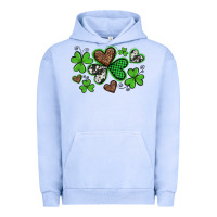 Pigment Grape Ice western st patricks day shamrocks and hearts Urban Hoodie - Artiststas
