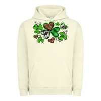 Pigment Pistachio western st patricks day shamrocks and hearts Urban Hoodie - Artiststas